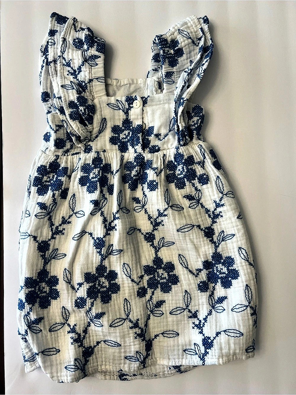 Zara Girls Floral Dress Blue & White